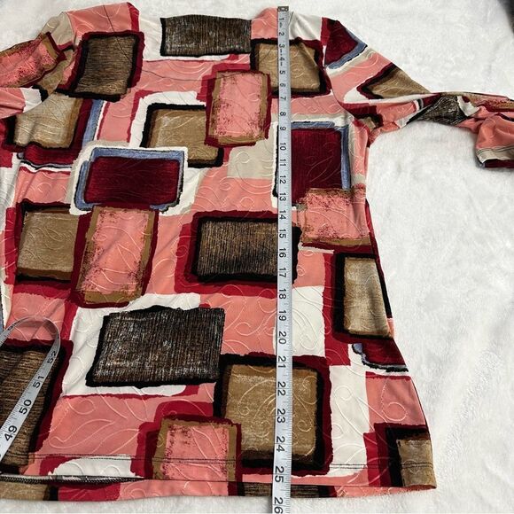 JM Collection abstract print tunic size M - Picture 10 of 11